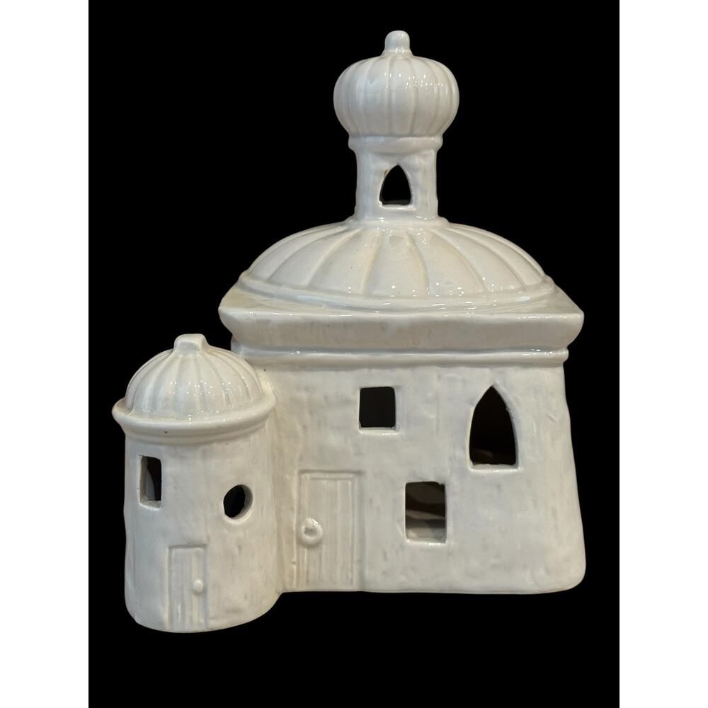 VTG Fitz & Floyd Bethlehem white small building - no light 1980